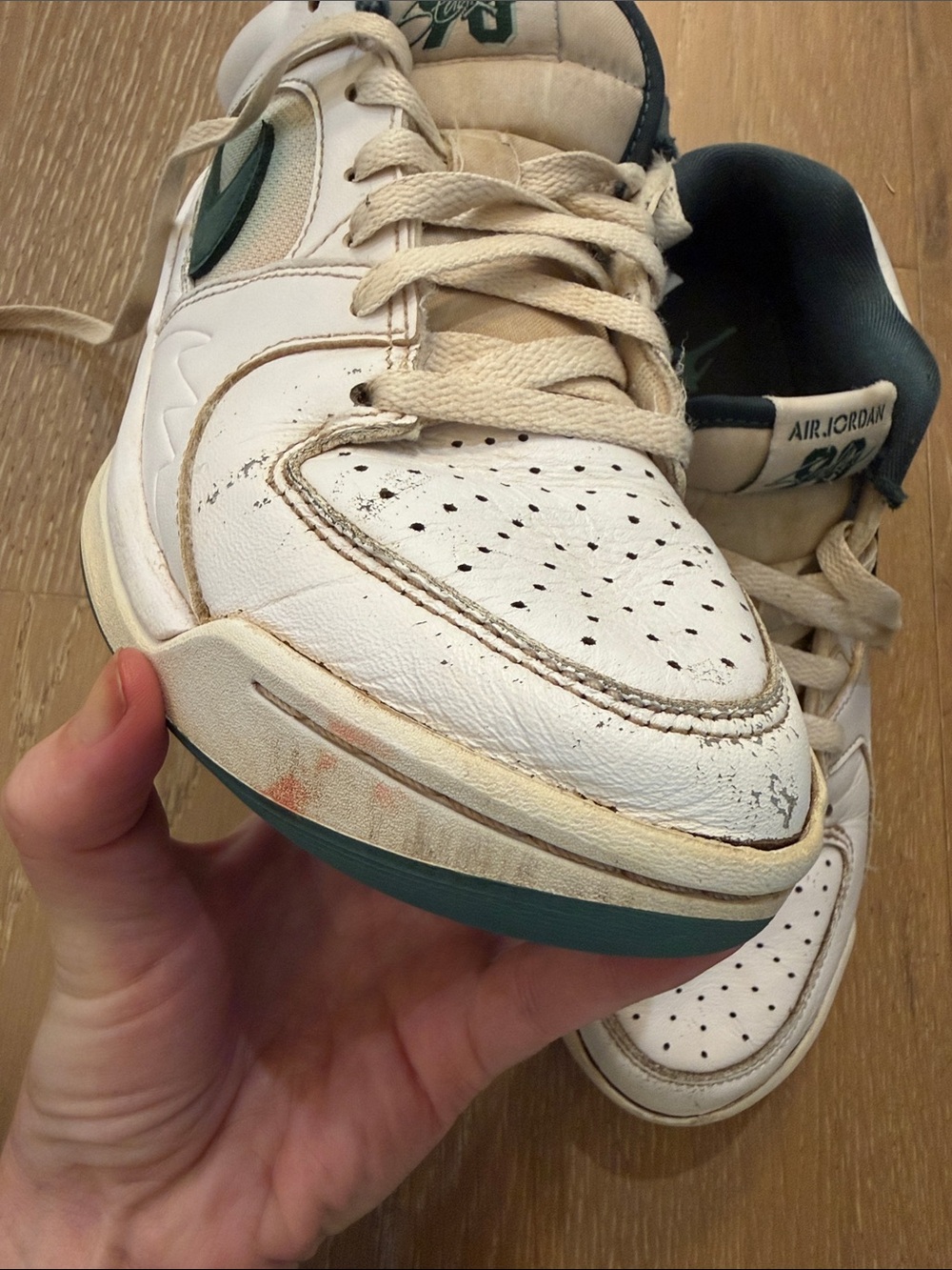 Nike Air Jordan Stadium 90 - big kid 6.5Y / Women’s 8 white with green - Picture 10 of 13
